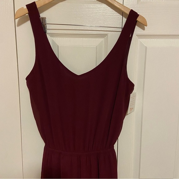 Show Me Your Mumu NWT Kendall Maxi Chiffon Formal Gown Bridesmaid Dress Burgundy - Picture 4 of 9